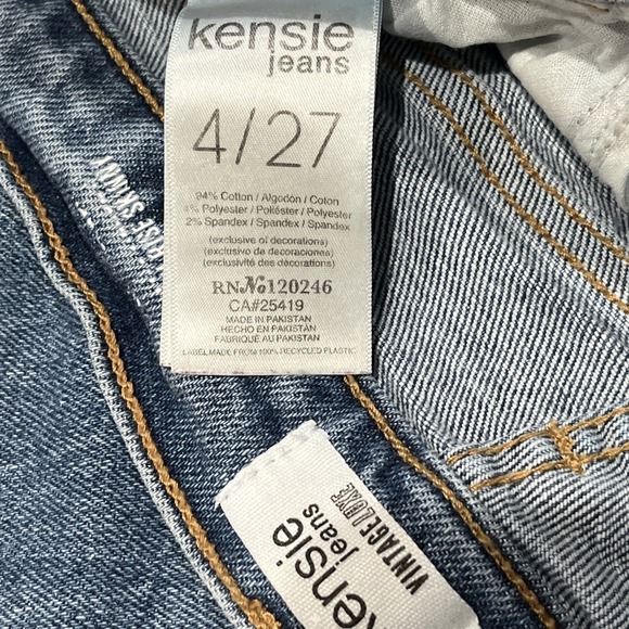 Kensie Jeans Womens‎ Size 4/27 Blue Vintage Luxe Raw Hem Distress Skinny Denim - Picture 11 of 12